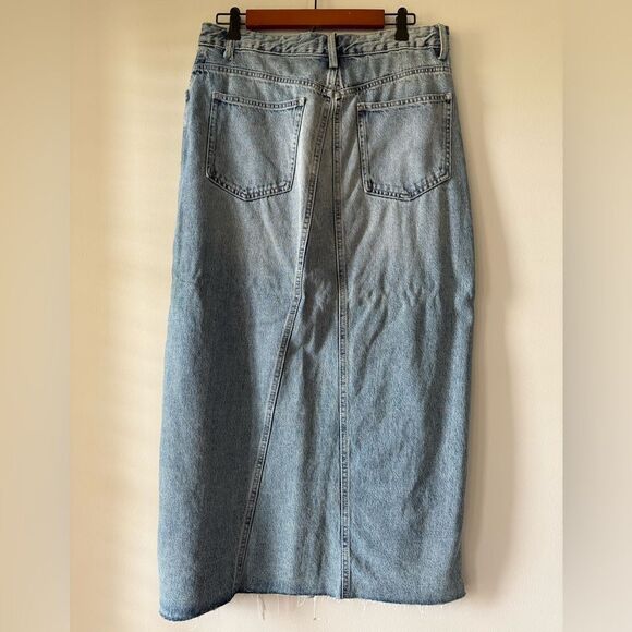 Zara TRF LONG DENIM SKIRT Size L - Picture 7 of 8